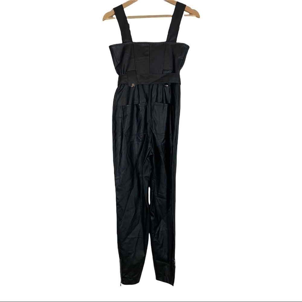 NEW WeWoreWhat Faux Leather Catsuit Jumpsuit Overalls Size XS - Picture 5 of 13